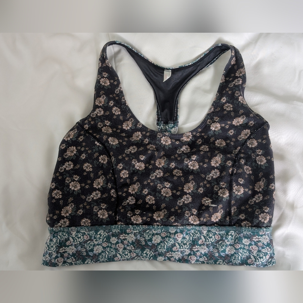 Free People Movement Floral Racerback Sports Bra